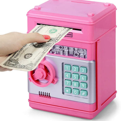 Piggy Bank Deposit Box-Cash & Coins Savings